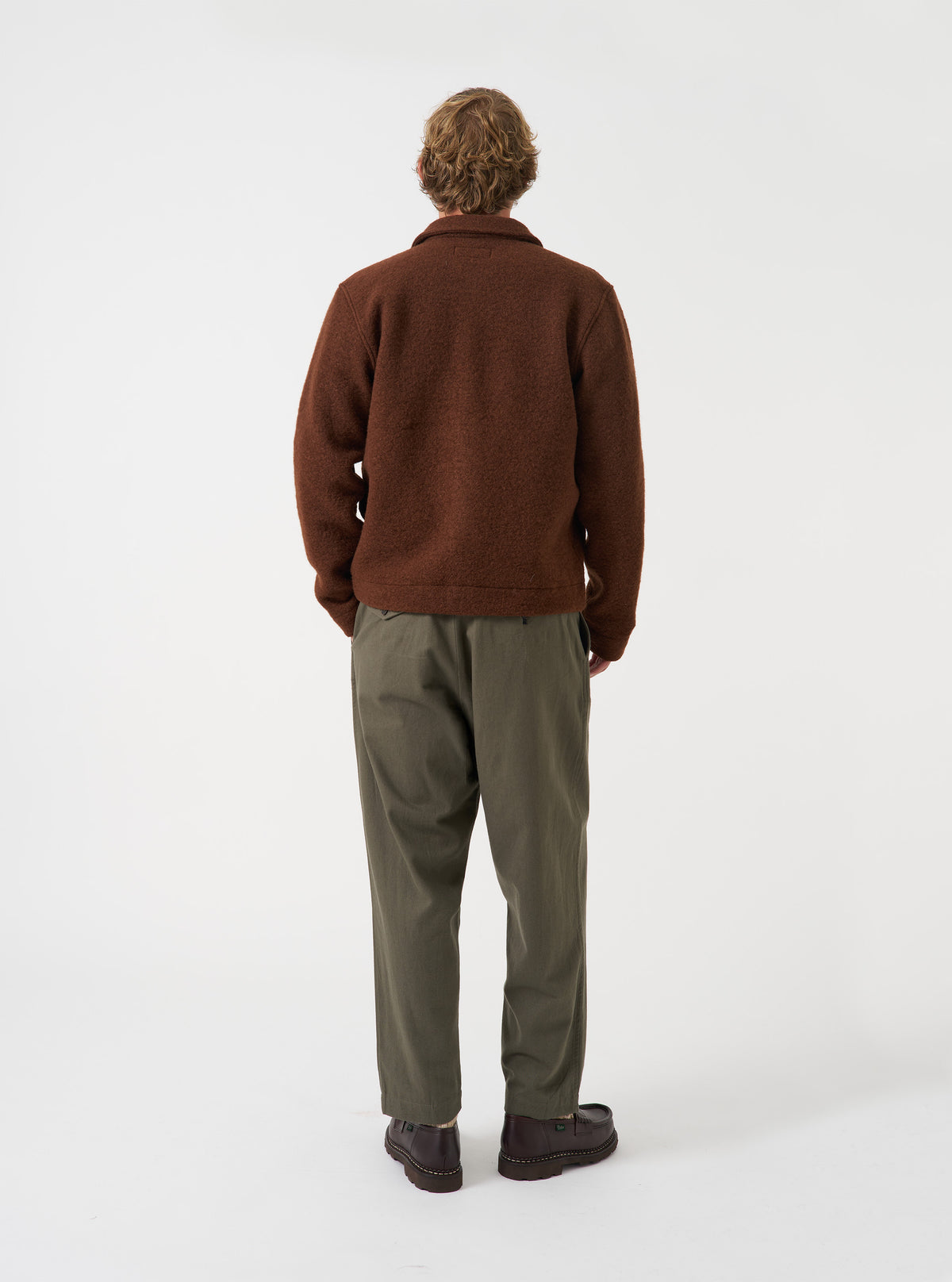 Cacao Wool Fleece Uniform Jacket