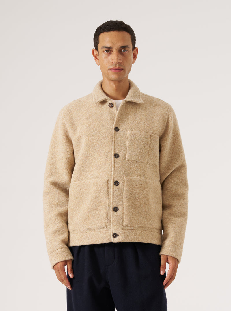 Fawn Wool Fleece Uniform Jacket