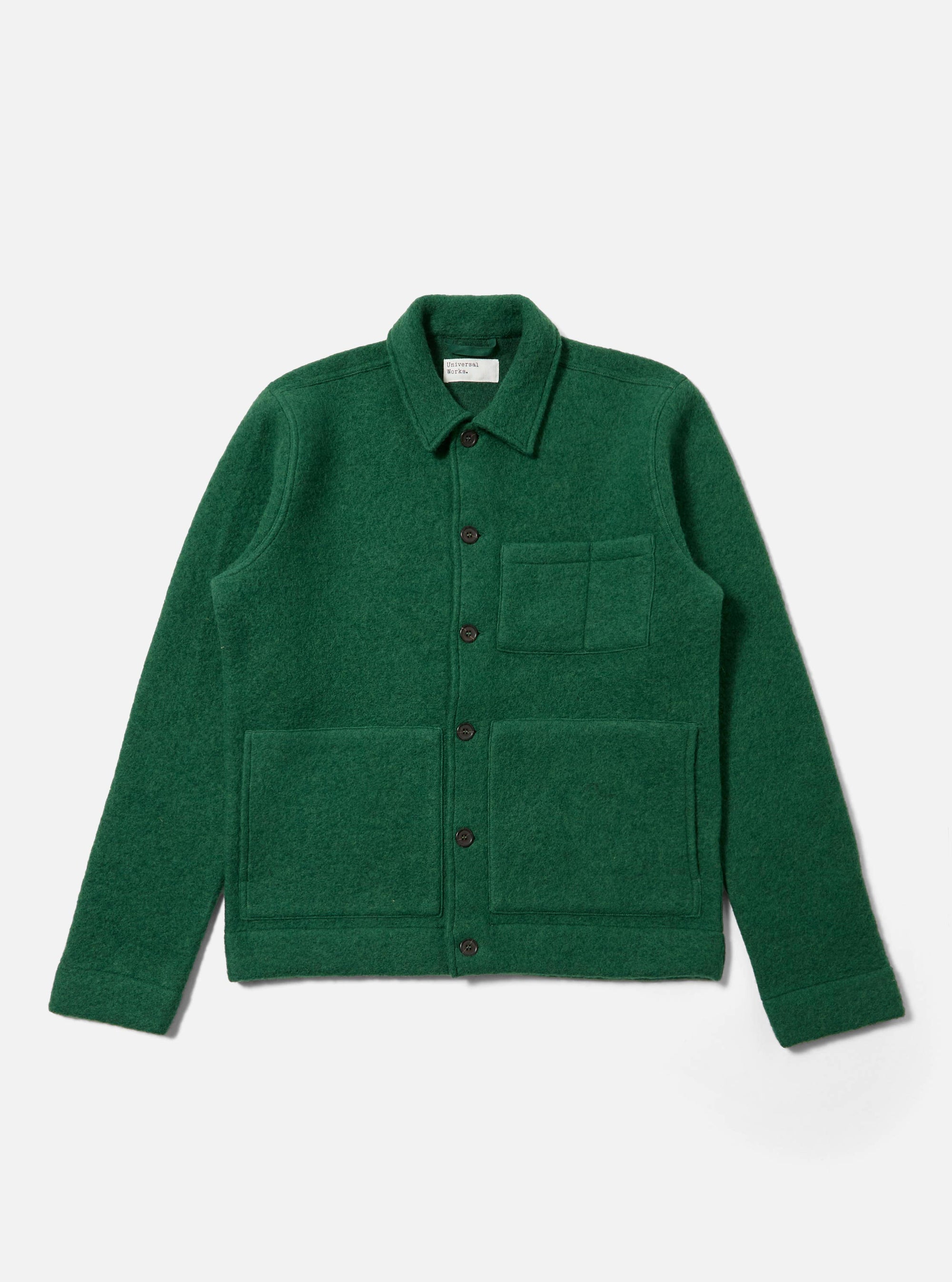 Green Wool Fleece Uniform Jacket