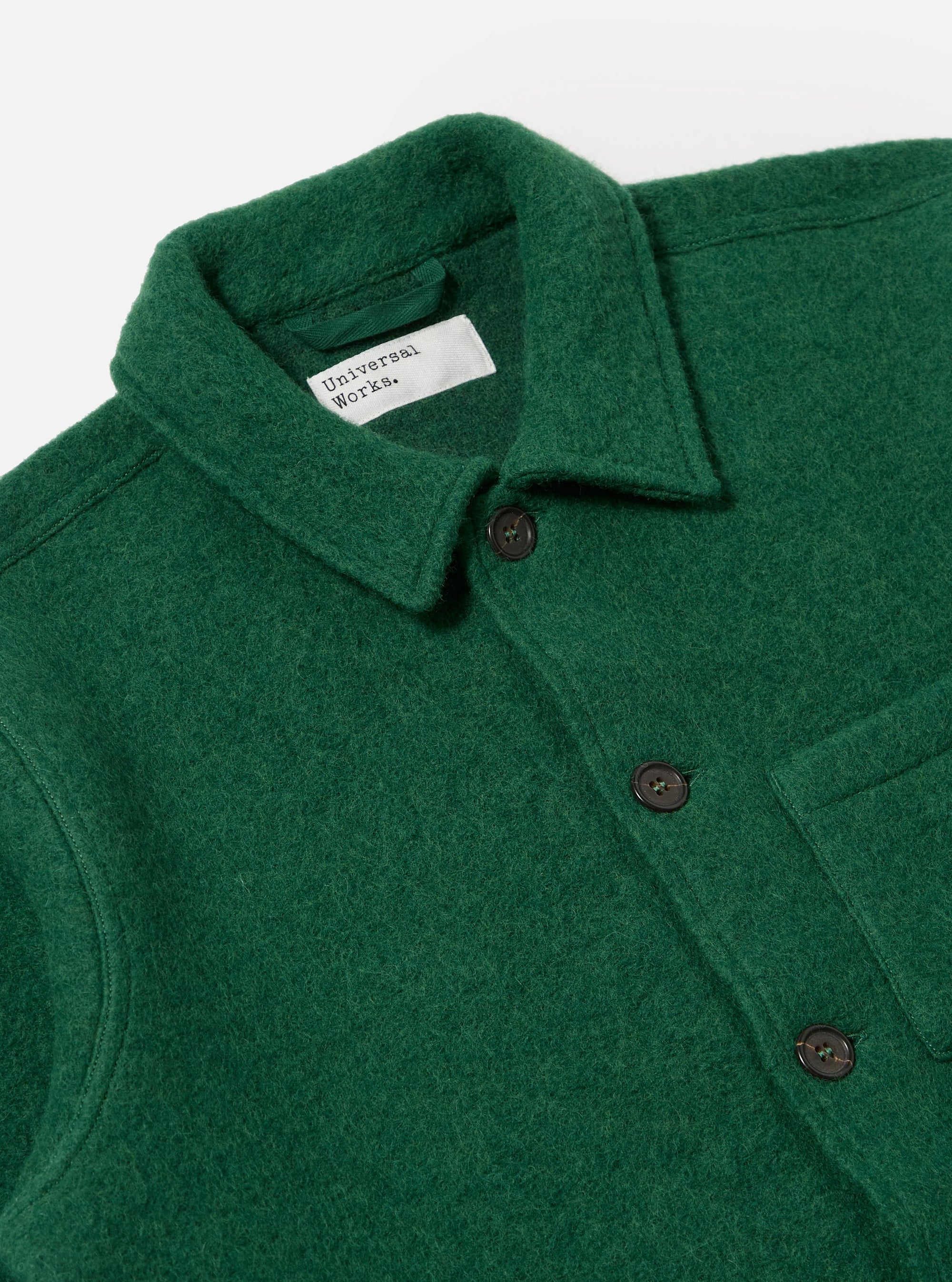 Green Wool Fleece Uniform Jacket