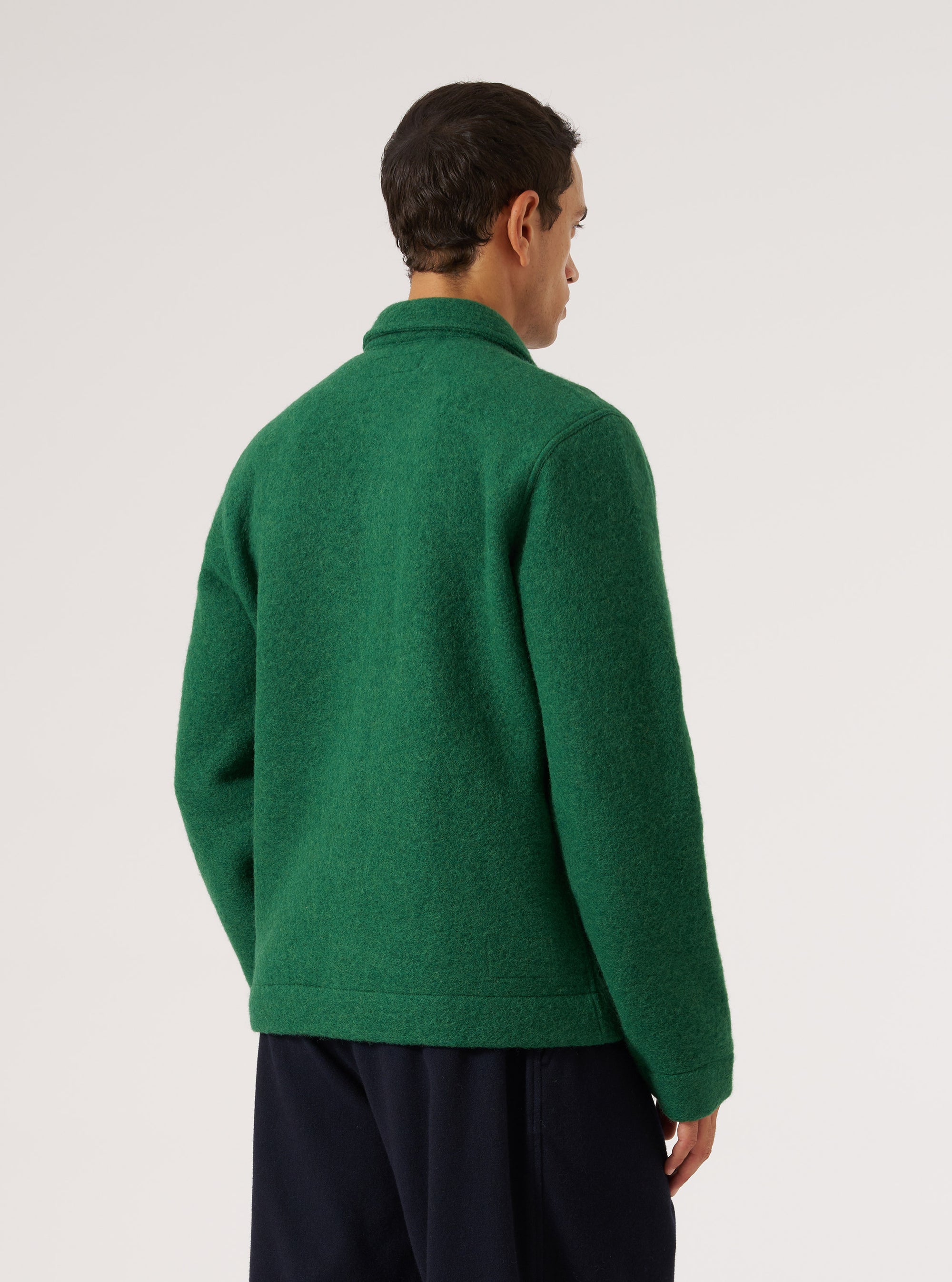Green Wool Fleece Uniform Jacket