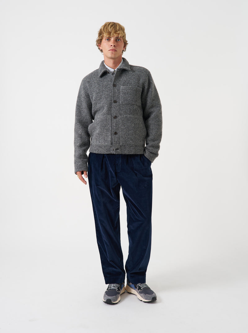 Grey Marl Wool Fleece Uniform Jacket