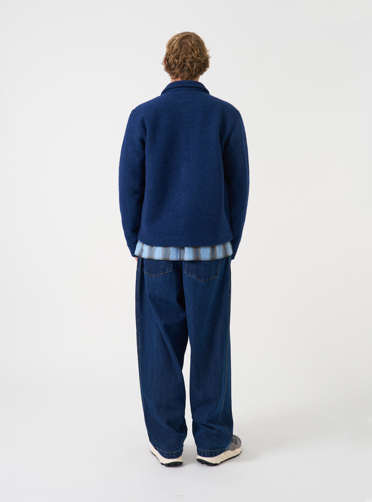 Indigo Wool Fleece Uniform Jacket
