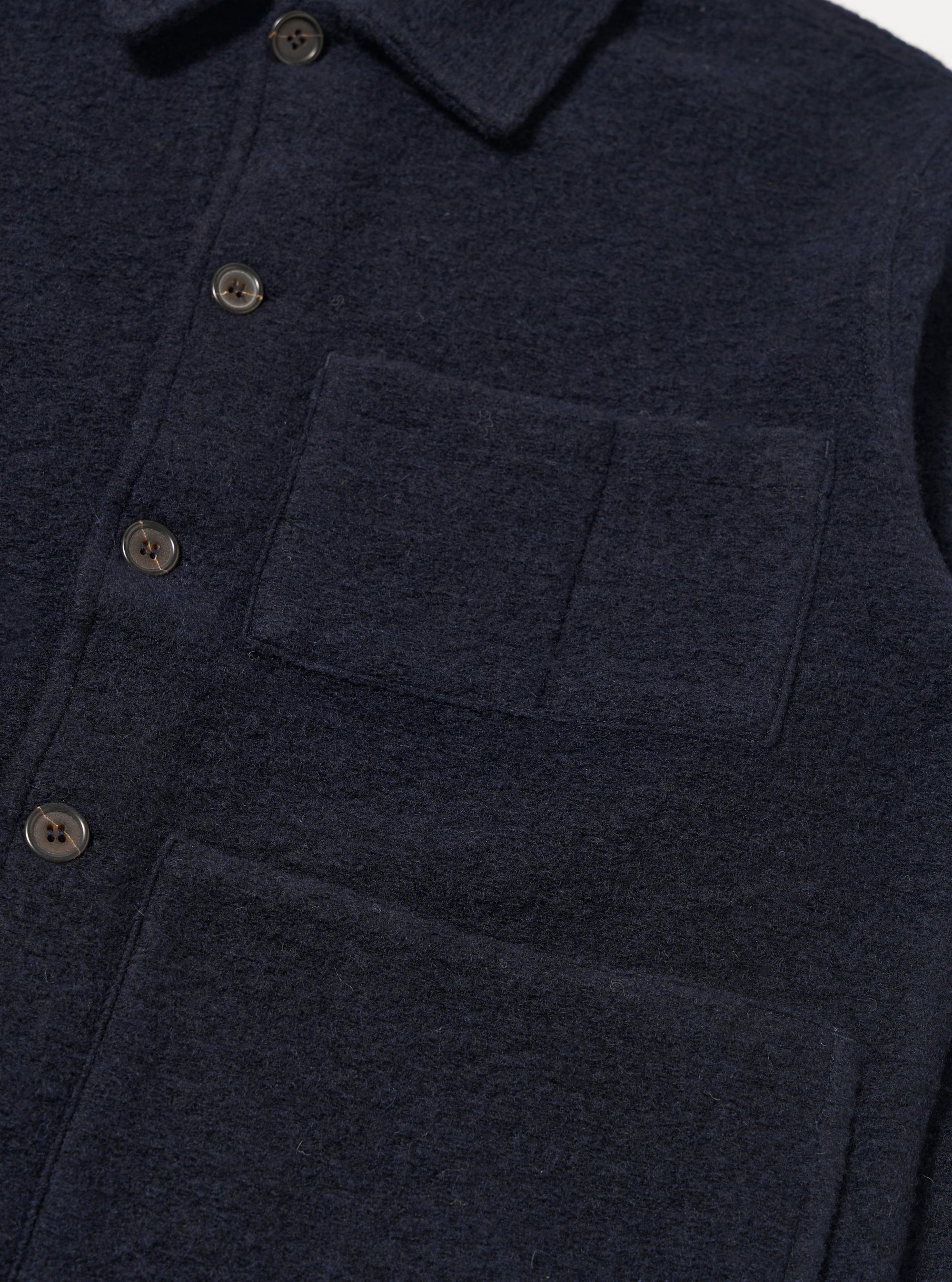 Navy Wool Fleece Uniform Jacket