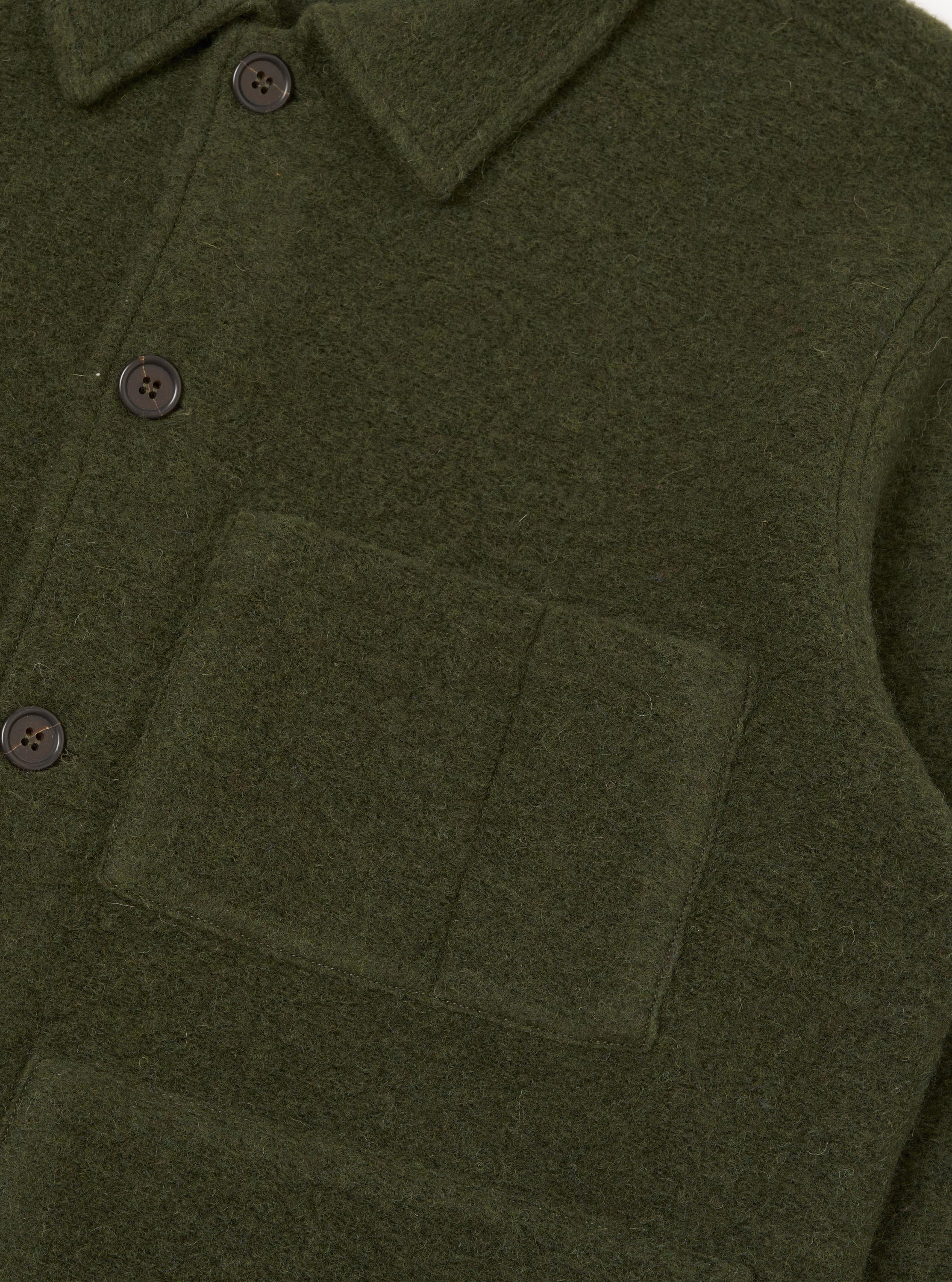 Men's Olive Wool Fleece Uniform Jacket – Universal Works