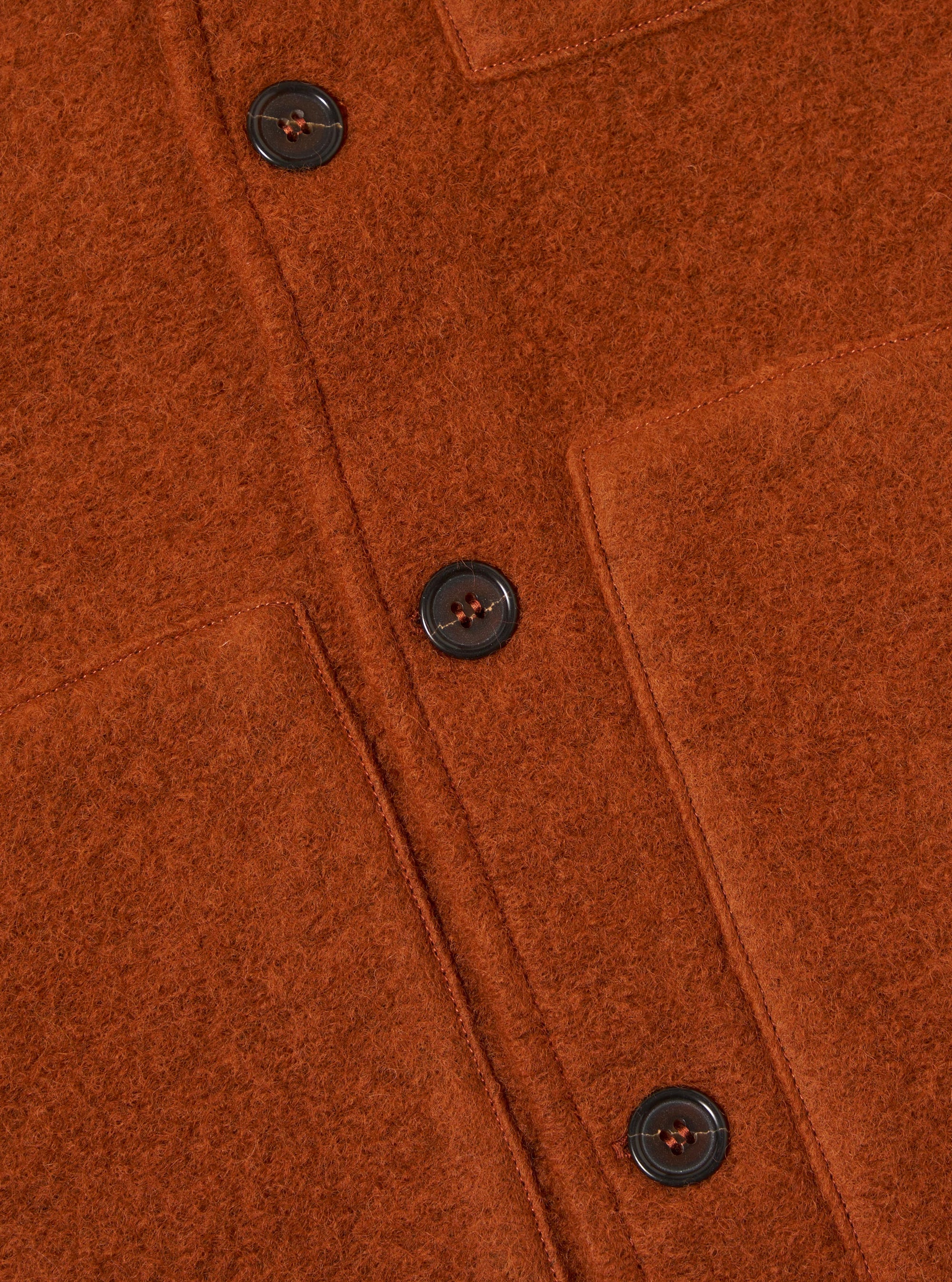 Rust Wool Fleece Uniform Jacket
