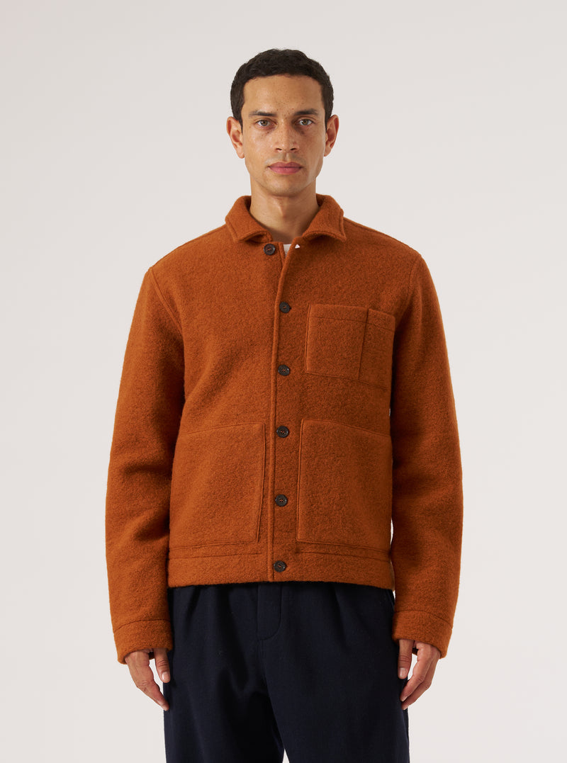 Rust Wool Fleece Uniform Jacket