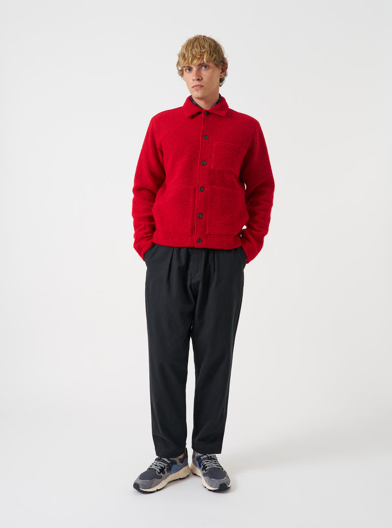 Scarlet Wool Fleece Uniform Jacket