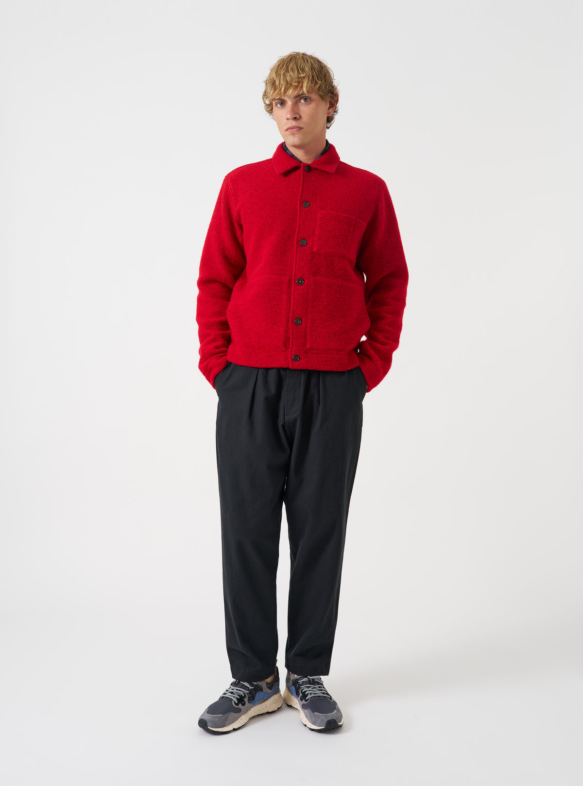 Scarlet Wool Fleece Uniform Jacket