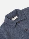 Close-up of the Slate Blue Wool Fleece Uniform Jacket on a white background. The wool fleece texture is visible, along with the buttons and collar.