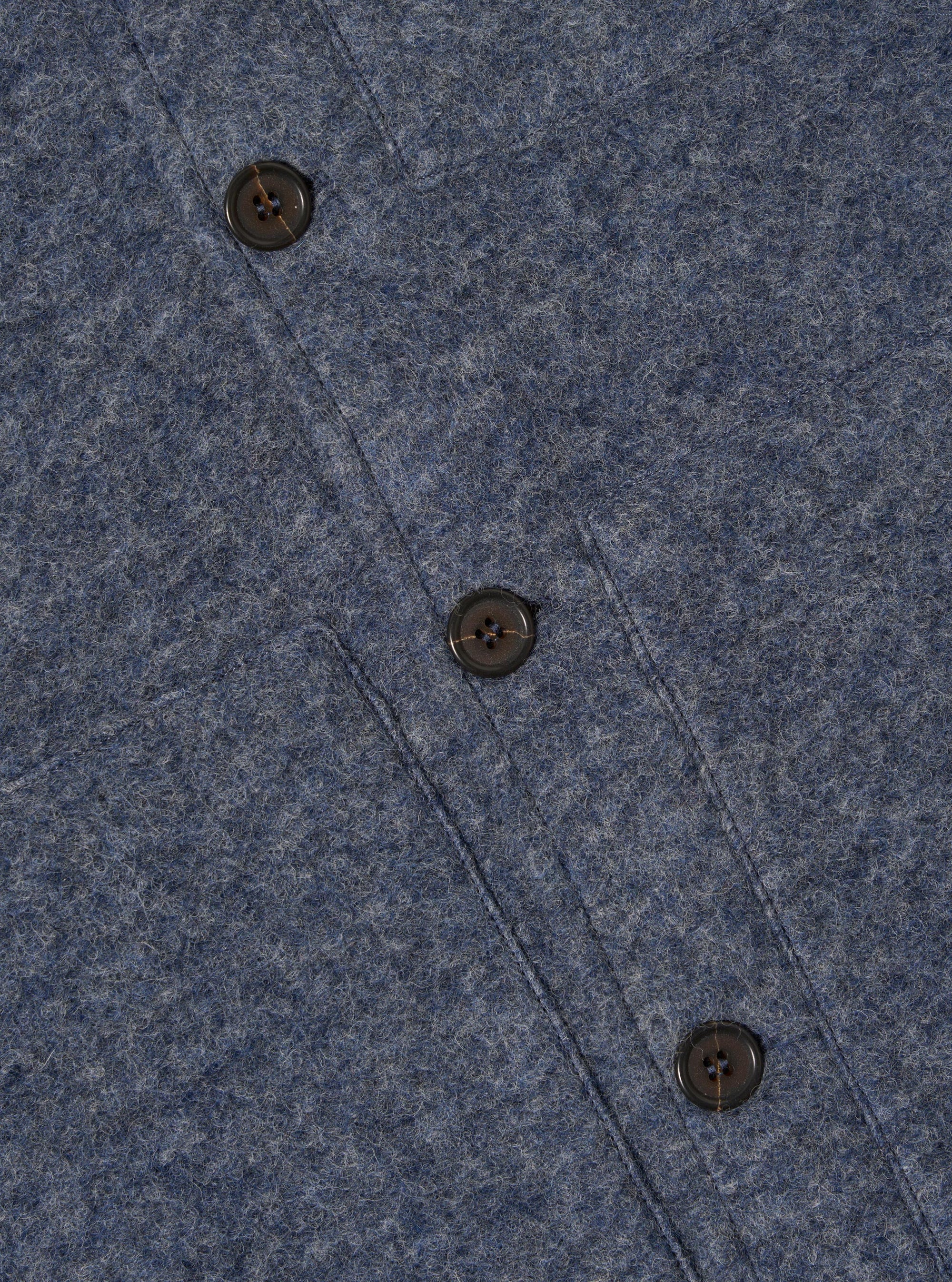 Slate Blue Wool Fleece Uniform Jacket