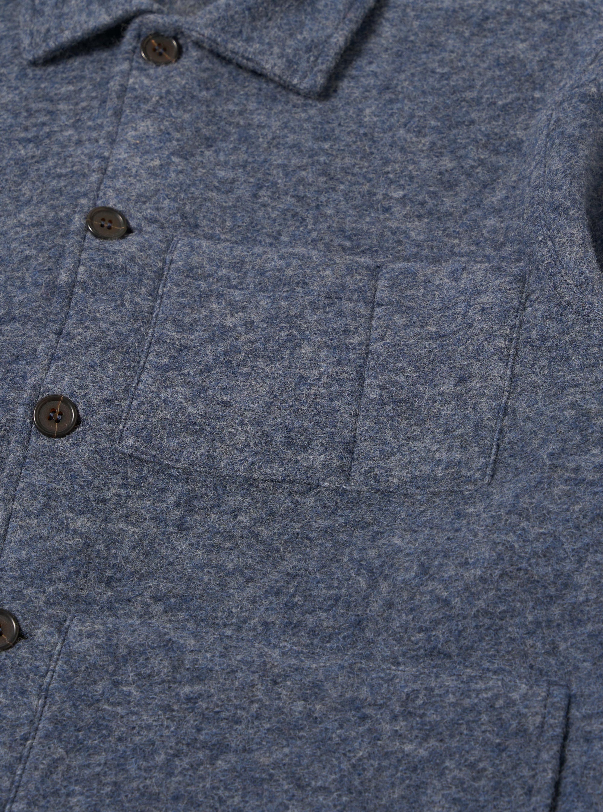 Slate Blue Wool Fleece Uniform Jacket