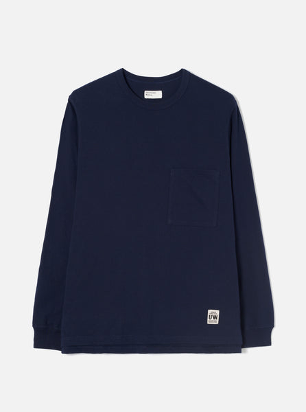 Men's Navy Single Jersey L/S Core Pocket Tee – Universal Works