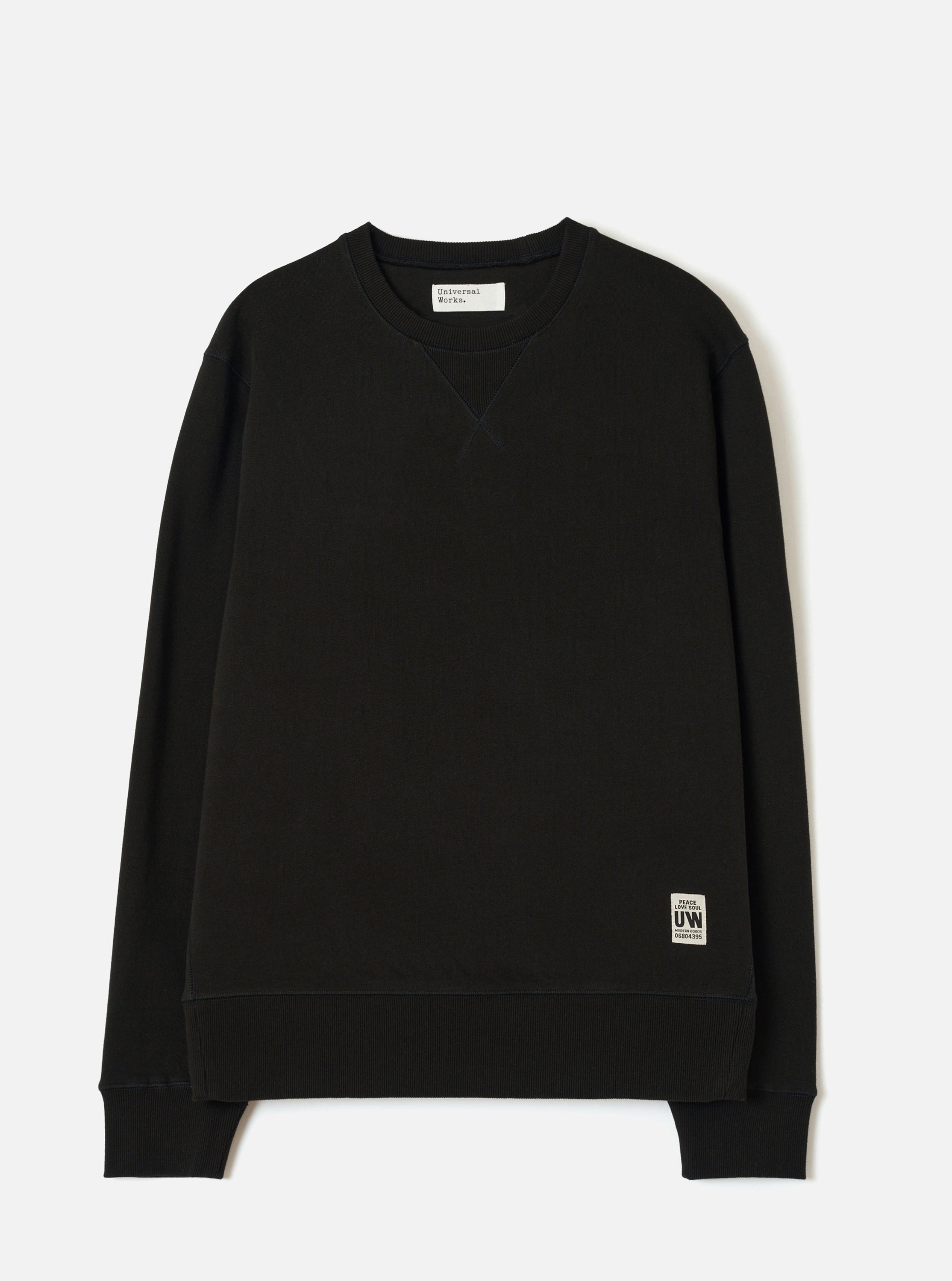 Men's Black Brush Back Sweat Core Sweatshirt – Universal Works