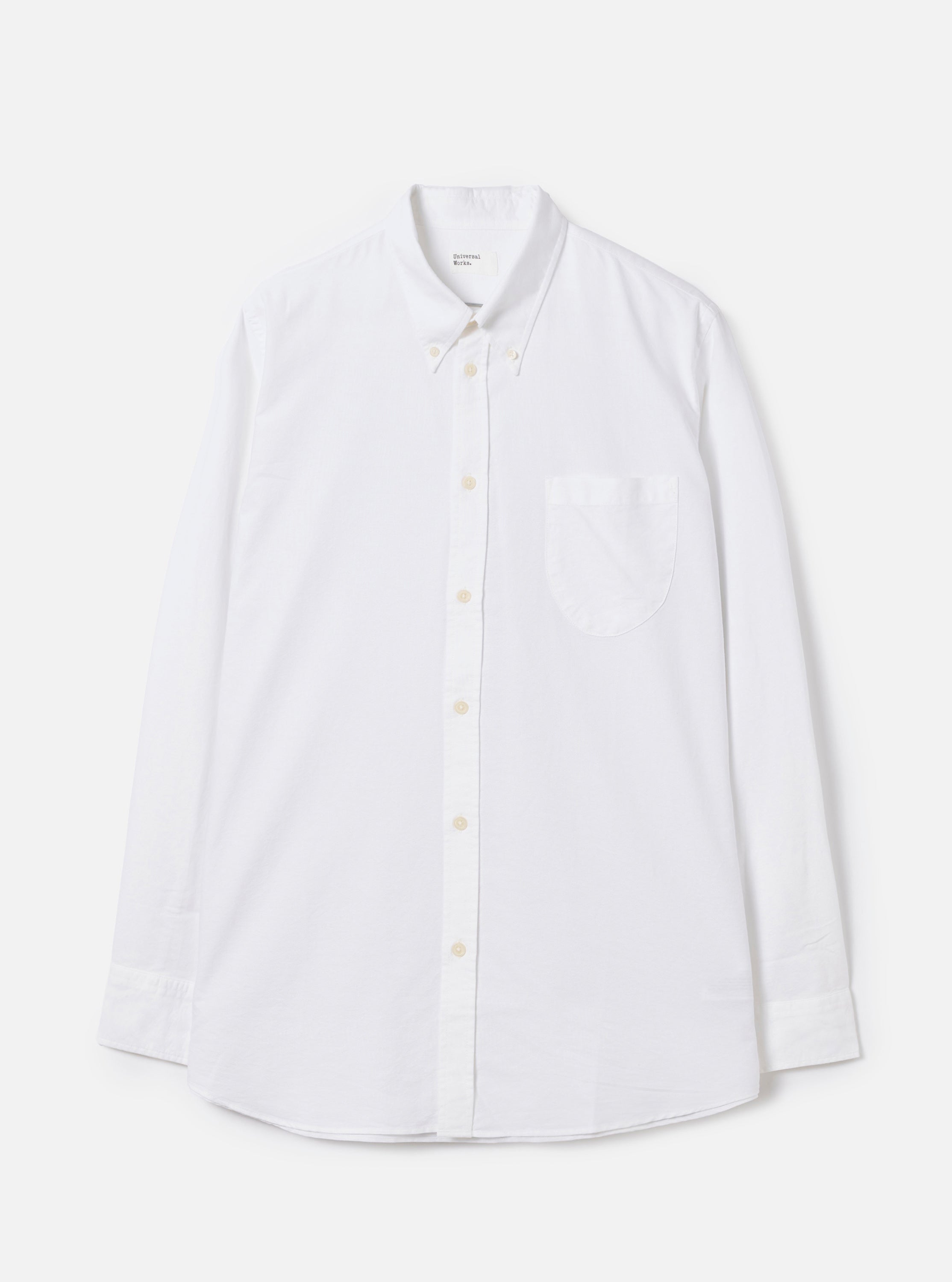 Men's White Oxford Daybrook Long Sleeve Shirt – Universal Works