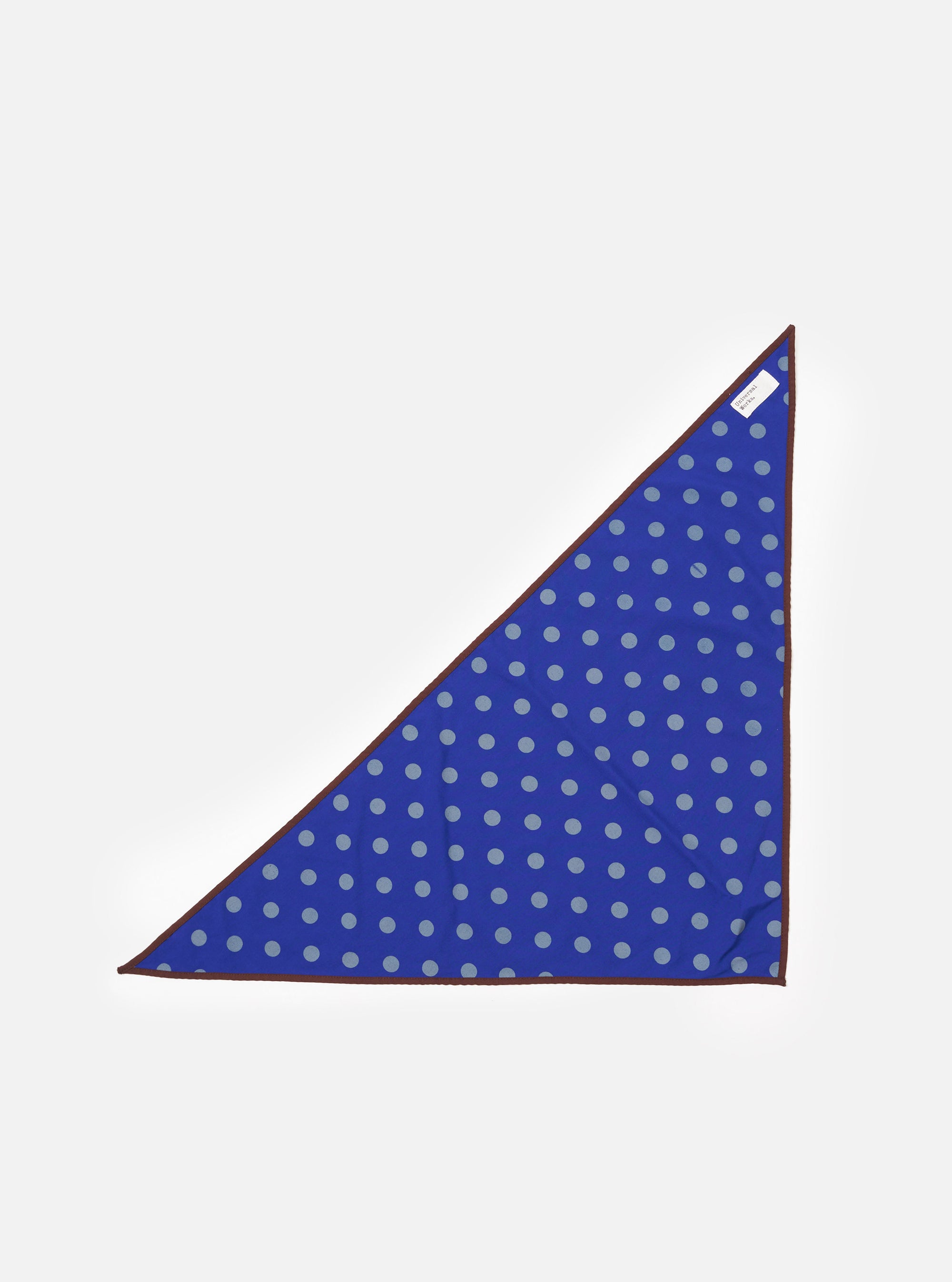 Blue Bold Dot Print Rayon Scout Scarf