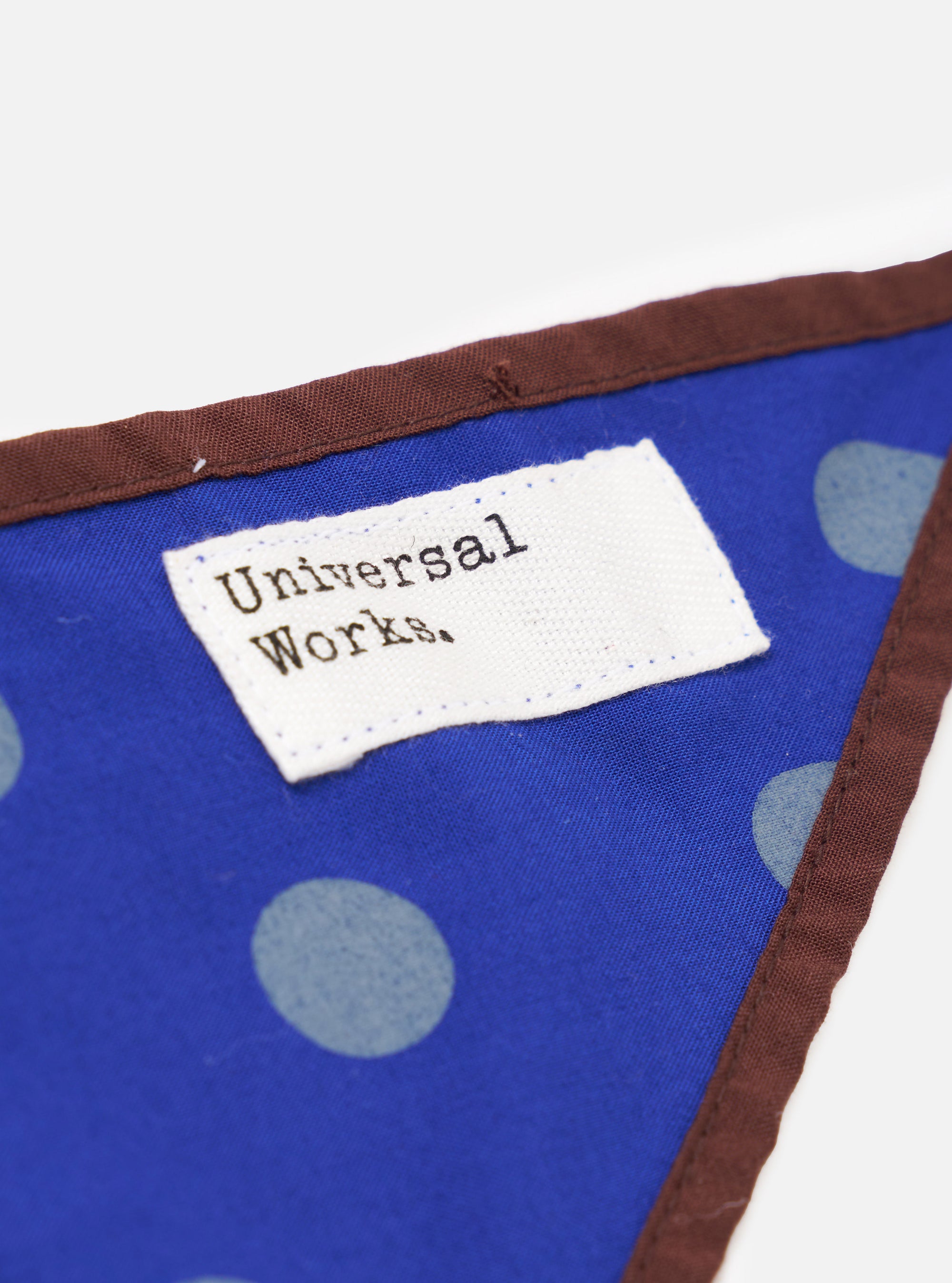 Blue Bold Dot Print Rayon Scout Scarf