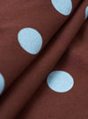 Brown Bold Dot Print Rayon Scout Scarf
