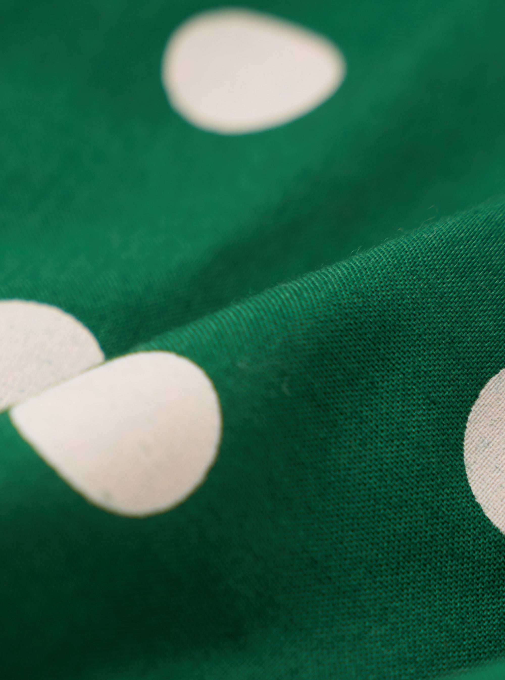 Forest Green Bold Dot Print Rayon Scout Scarf