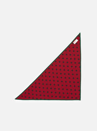 Red/Black Bold Dot Print Rayon Scout Scarf