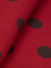 Red/Black Bold Dot Print Rayon Scout Scarf