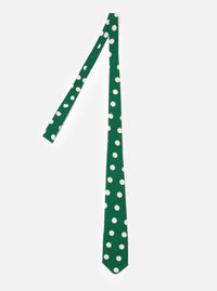 Forest Green Bold Dot Print Rayon Tie