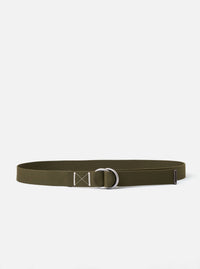 Olive Canvas Webbing O Ring Belt