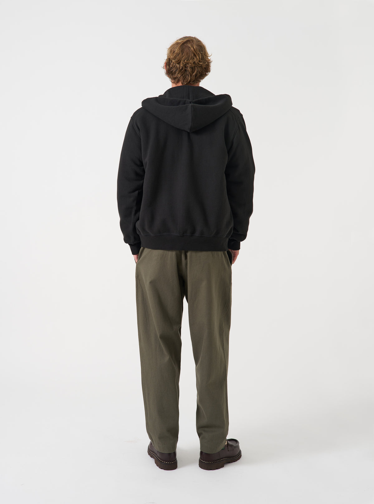 Black Brush Back Sweat Core Hoody