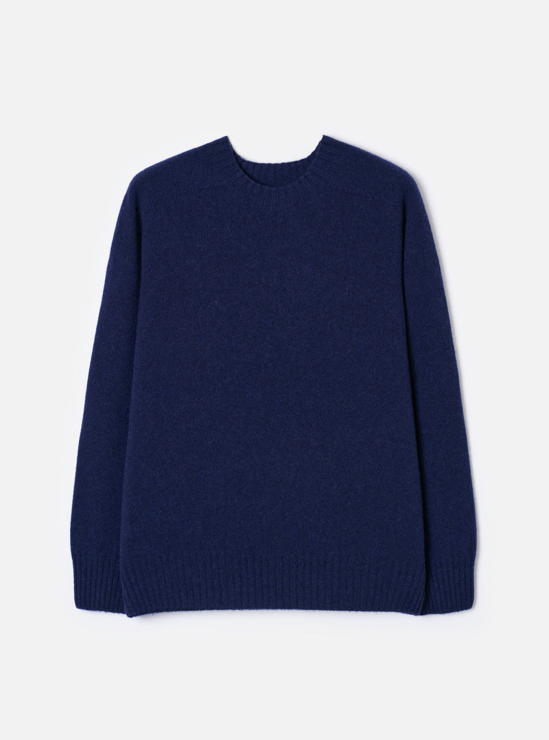 Navy Soft Shetland Angus Crew