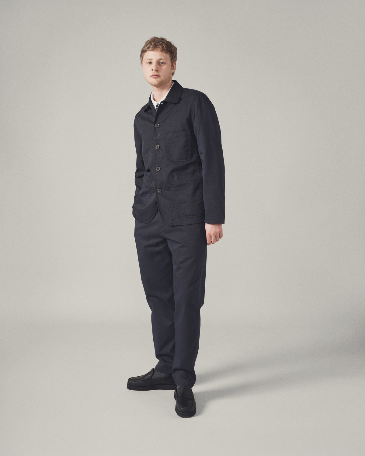 Navy Twill Bakers Jacket