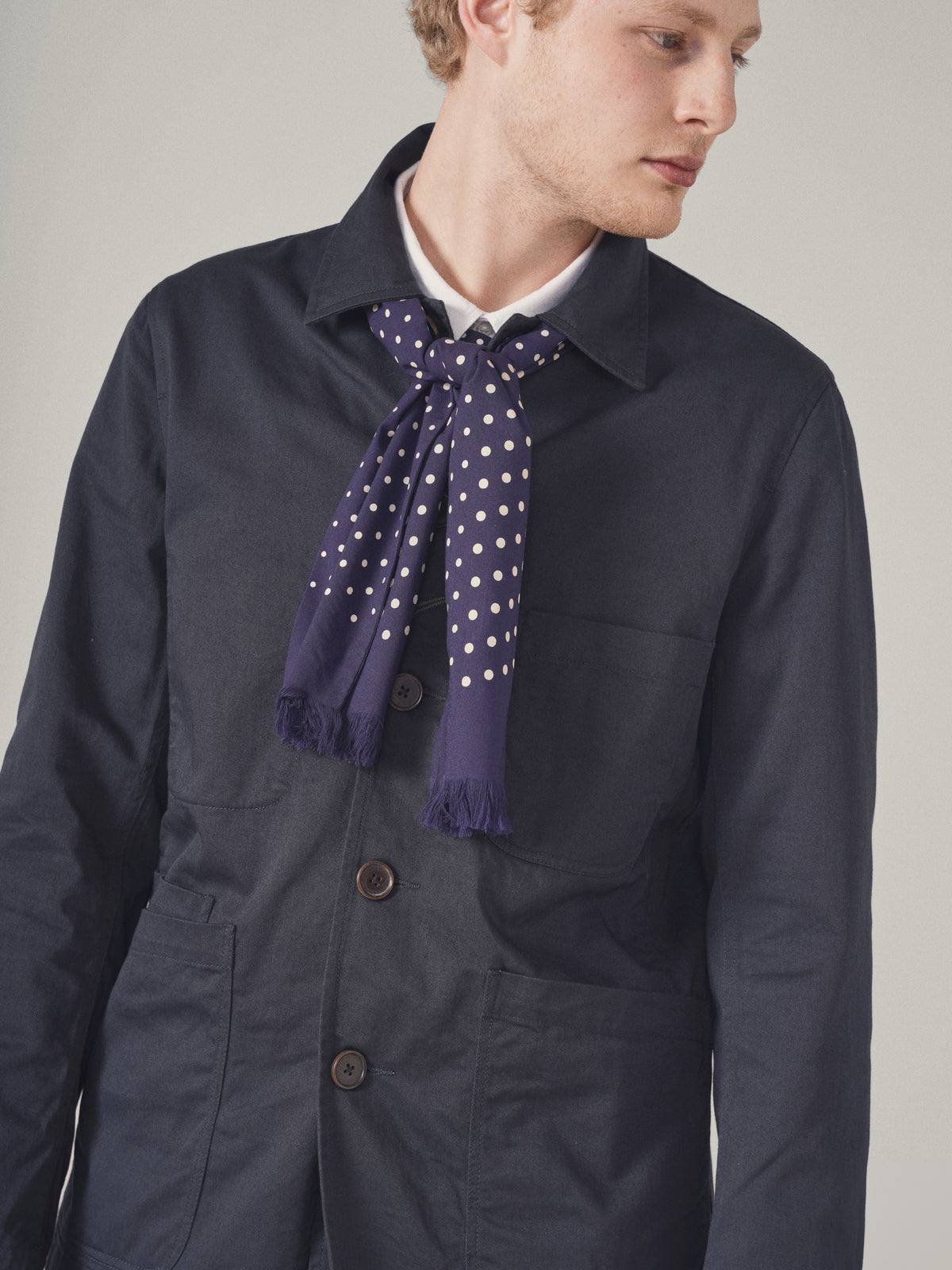 Navy Twill Bakers Jacket