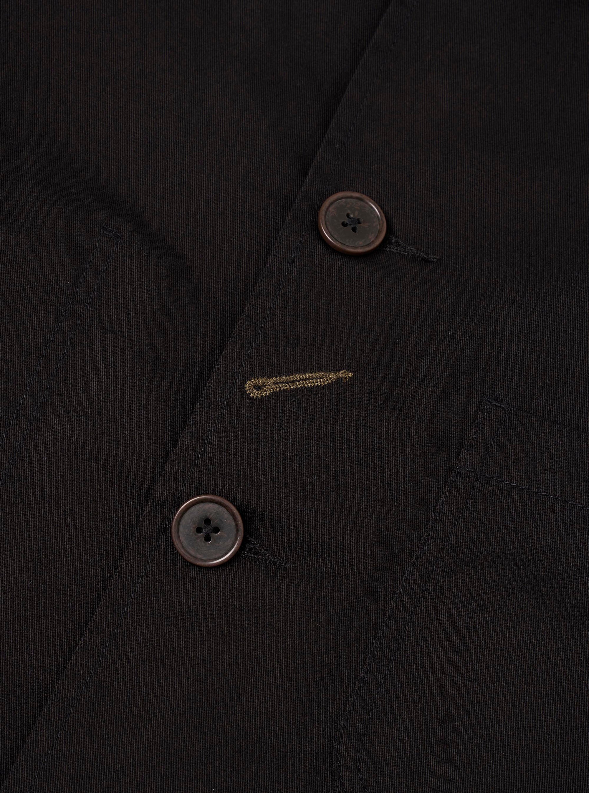 Black Twill Bakers Chore Jacket
