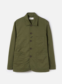 Olive Green Twill Bakers Jacket