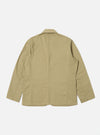 Back view of the Sand Twill Bakers Jacket on a white background. The jacket is a light tan color and appears to be made of twill. It has a classic fit.