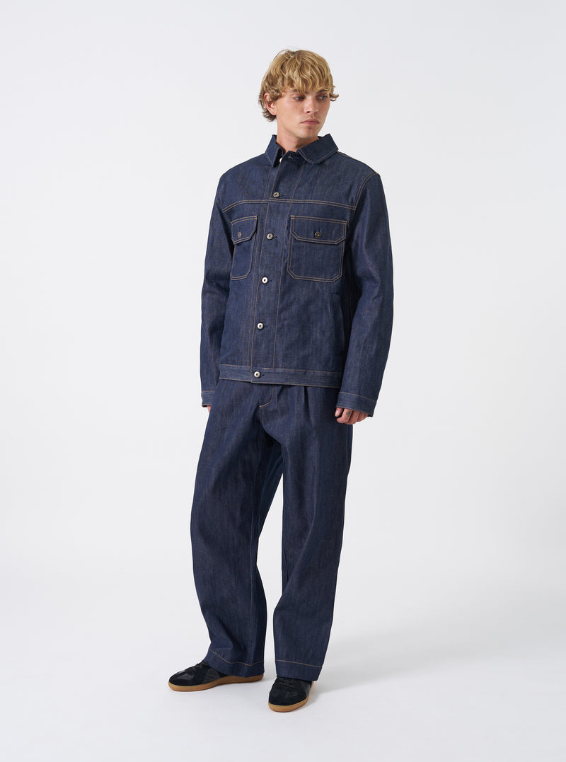 Indigo 13oz Selvedge Denim Trucker Jacket