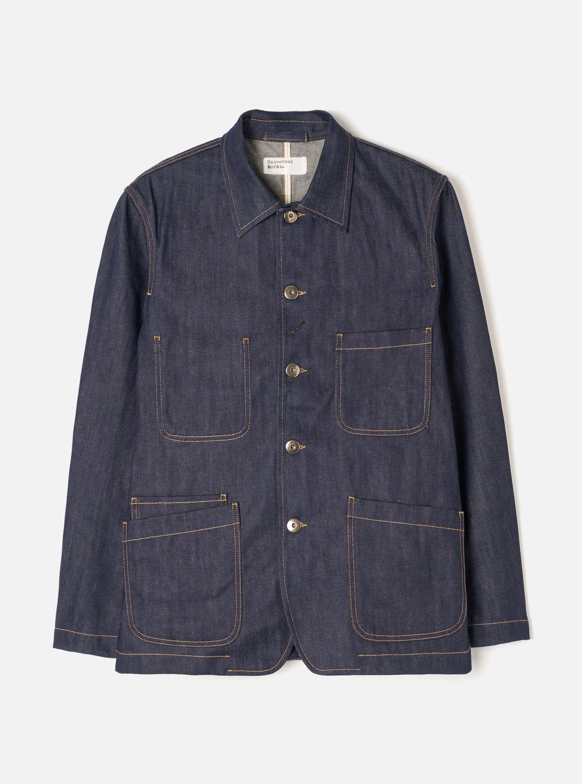 Indigo 13oz Selvedge Denim Bakers Chore Jacket