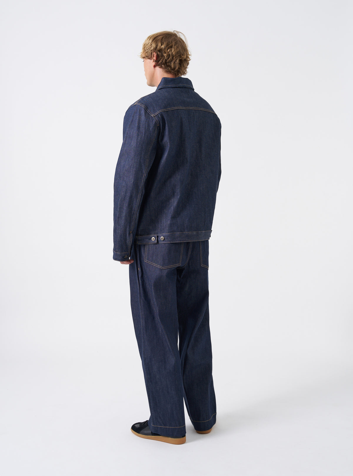Indigo 13oz Selvedge Denim Bakers Chore Jacket