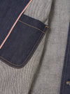 Indigo 13oz Selvedge Denim Bakers Chore Jacket