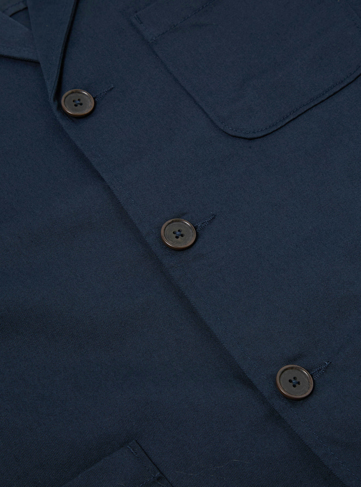 Navy Twill Three Button Jacket