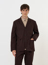 Brown Twill Three Button Jacket