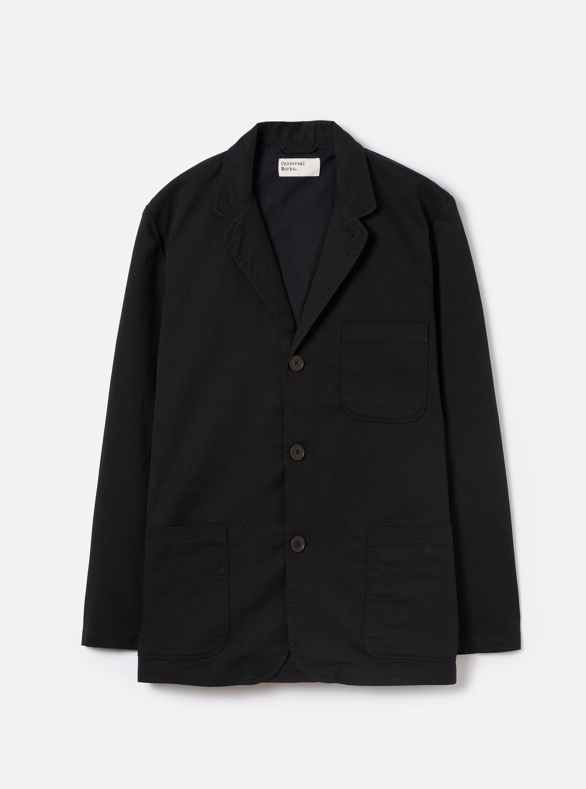 Men's Black Twill Three Button Suit Jacket – Universal Works