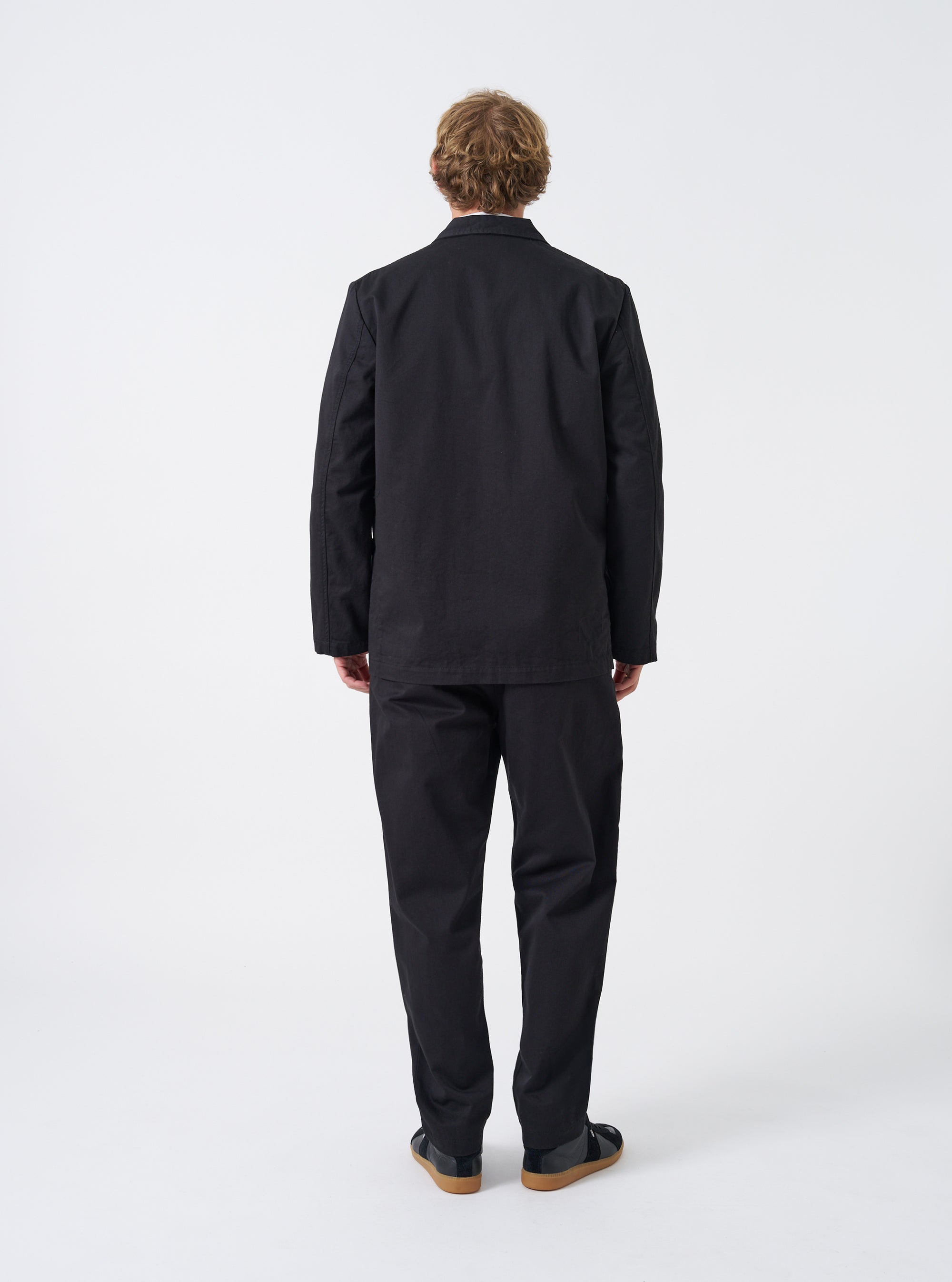 Black Twill Three Button Jacket