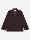 Brown Twill Three Button Jacket