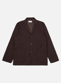 Brown Twill Three Button Jacket