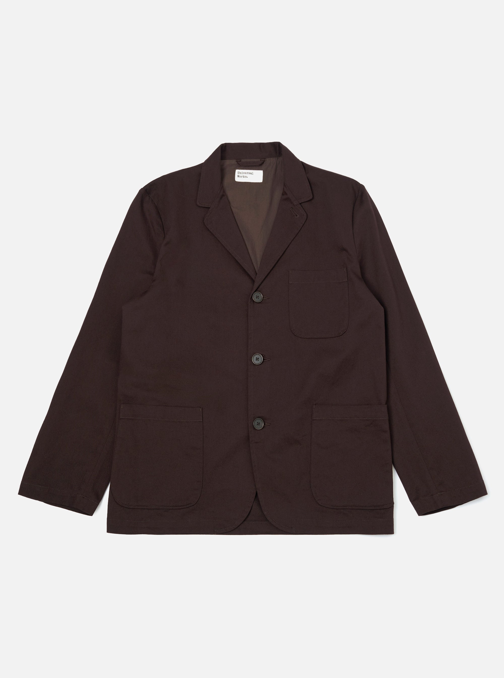 Brown Twill Three Button Jacket