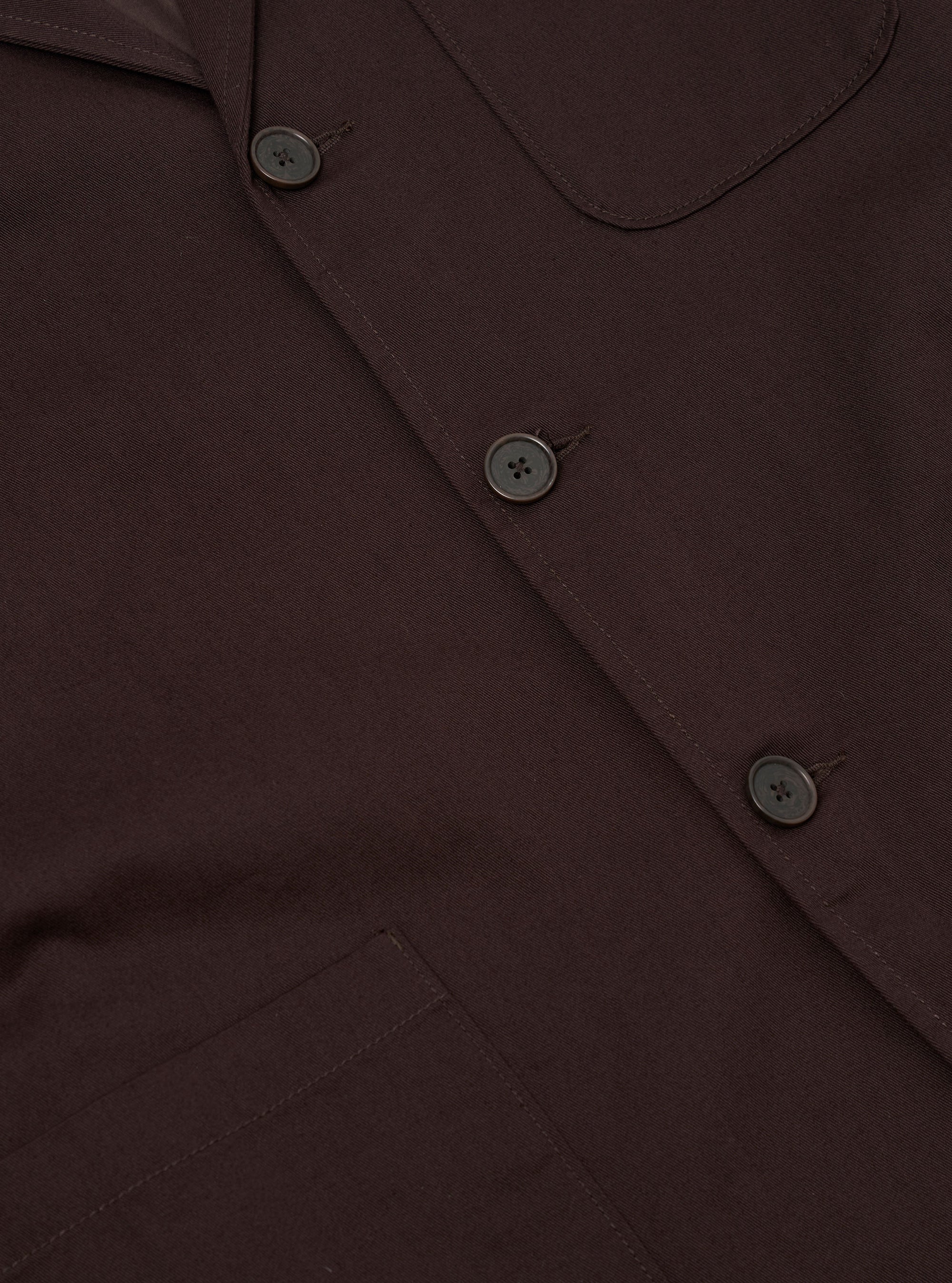 Brown Twill Three Button Jacket