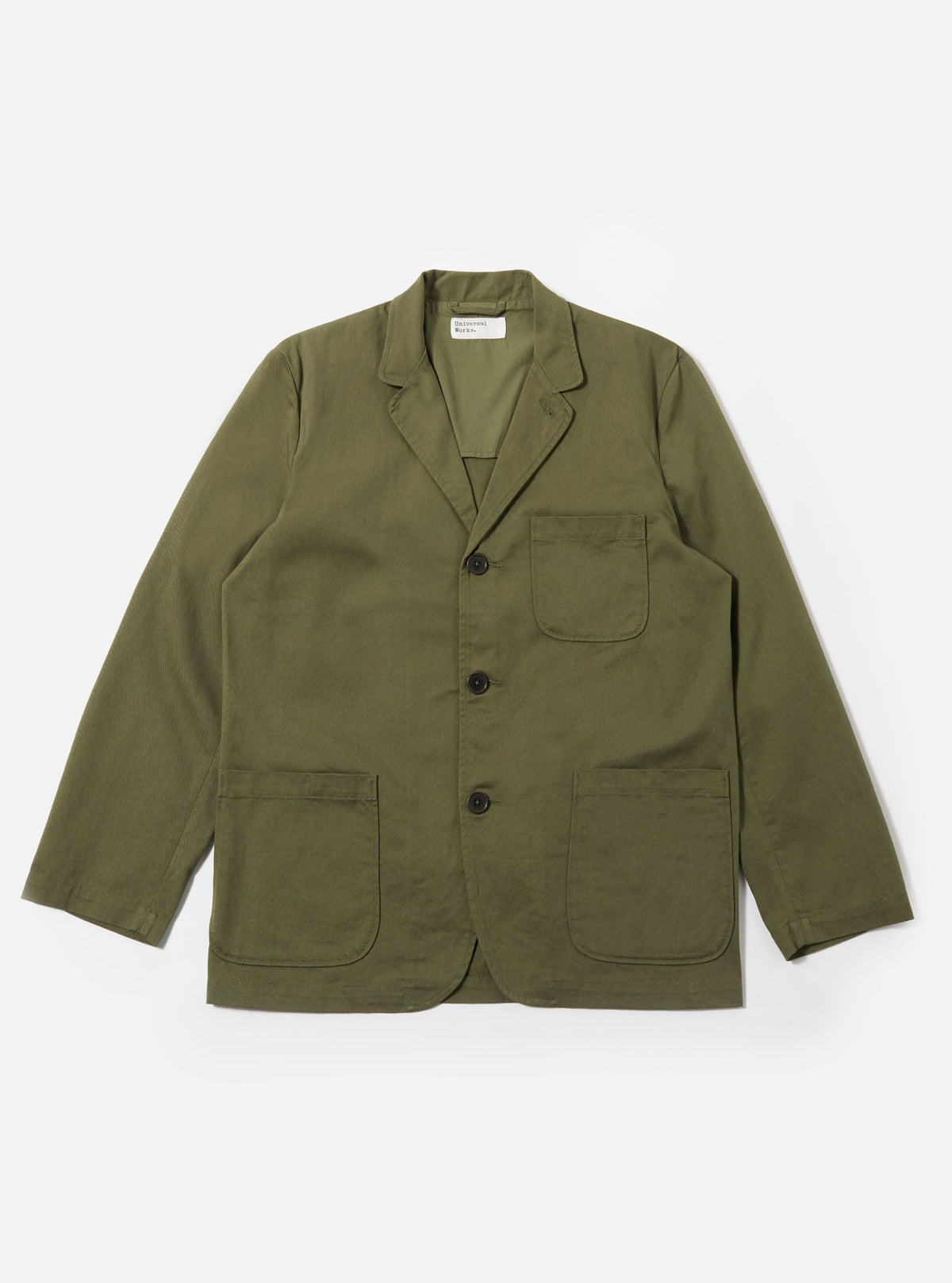 Light Olive Twill Three Button Jacket