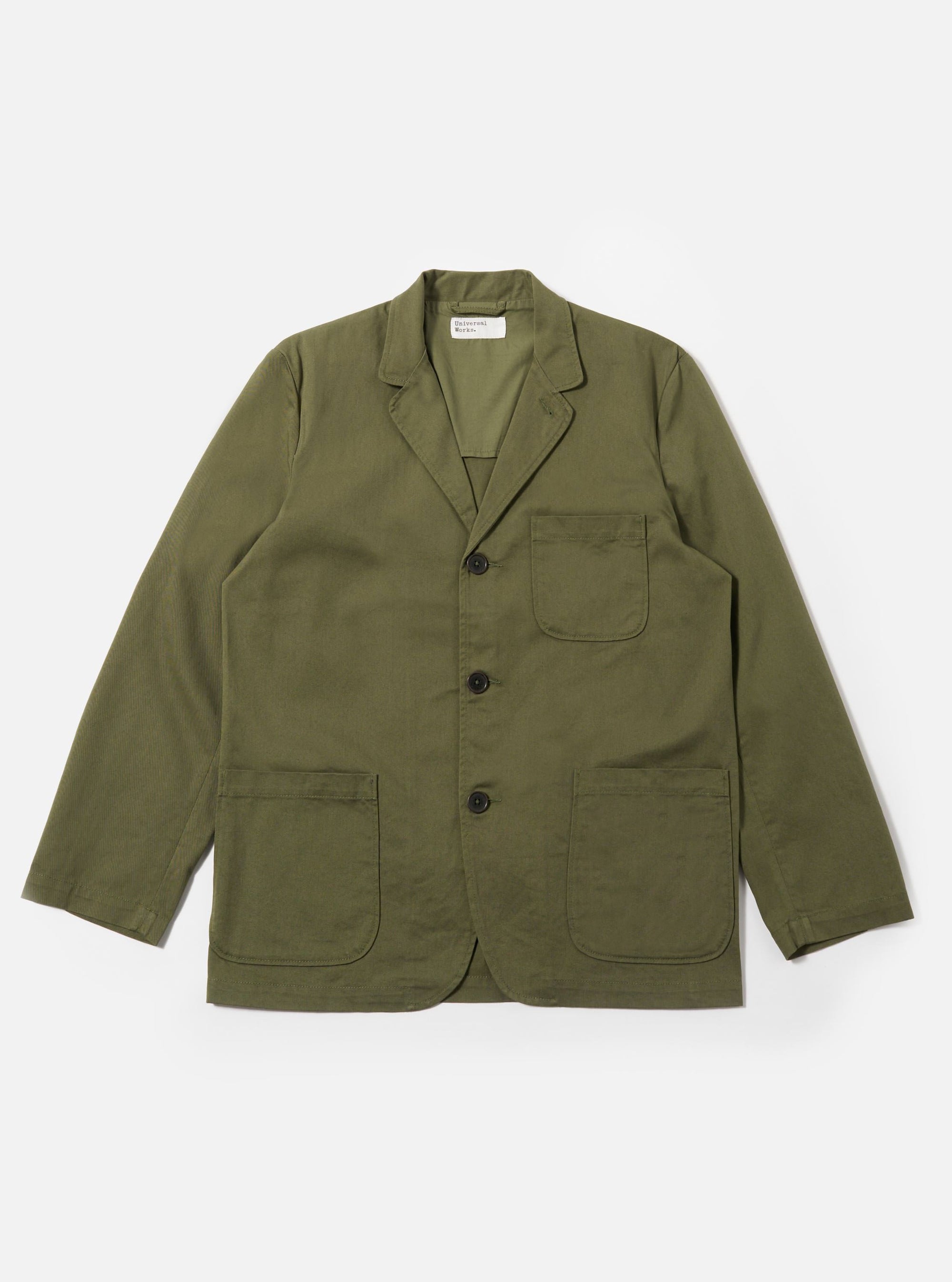 Light Olive Twill Three Button Jacket