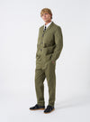 Light Olive Twill Three Button Jacket