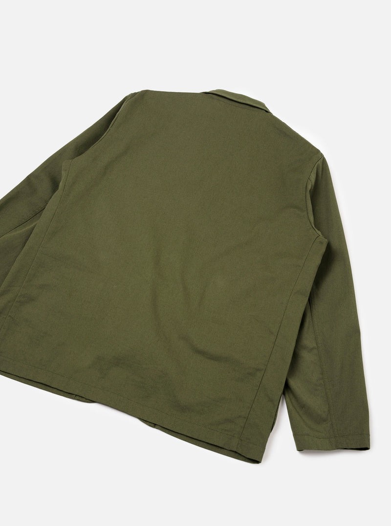 Olive Green Twill Three Button Jacket